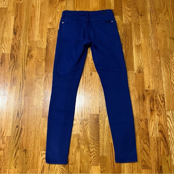 7FAMK The Skinny Cobalt Blue Jean Size 28 - Picture 3 of 8